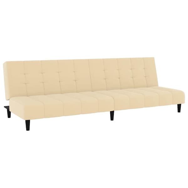 Bäddsoffa 2-sits gräddvit sammet