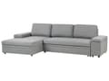 Miniatyrbilde 5 av 11: Hjørnesofa med oppbevaring Grå Imitert lin 3-seter Høyrevendt Sovefunksjon