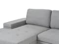 Miniatyrbilde 10 av 11: Hjørnesofa med oppbevaring Grå Imitert lin 3-seter Høyrevendt Sovefunksjon