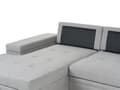 Miniatyrbilde 11 av 11: Hjørnesofa med oppbevaring Grå Imitert lin 3-seter Høyrevendt Sovefunksjon