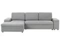 Miniatyrbilde 1 av 11: Hjørnesofa med oppbevaring Grå Imitert lin 3-seter Høyrevendt Sovefunksjon