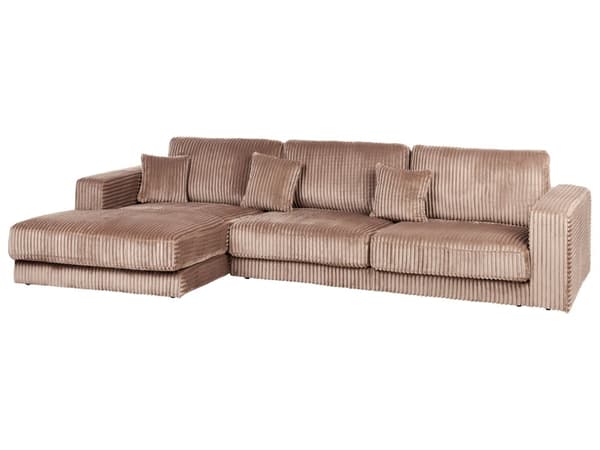 Hörnsoffa 4-sits Höger Ljusbrun Manchesterklädd Extra Kuddar Minimalistisk Modern Stil