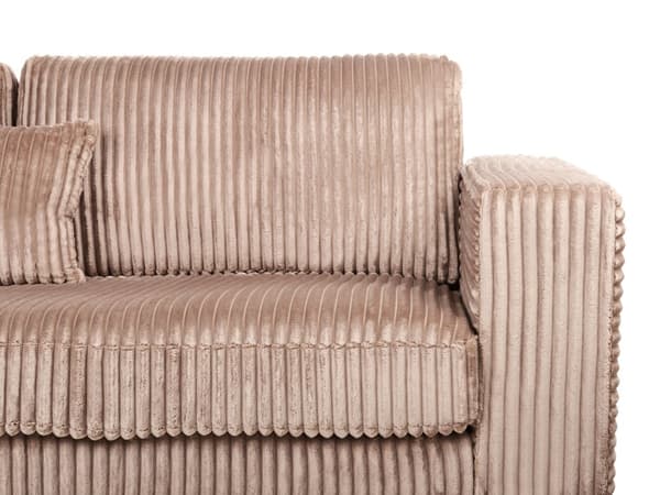Hörnsoffa 4-sits Höger Ljusbrun Manchesterklädd Extra Kuddar Minimalistisk Modern Stil