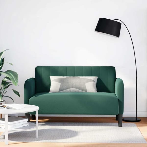 Loveseat soffa mörkgrön 109 cm sammet