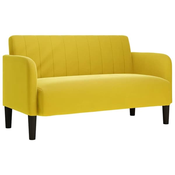 Loveseat soffa gul 109 cm sammet