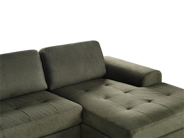 Hjørnesofa med Chaiselong Mørkegrøn Velour 4 Personers Sofa L Formet Dyb Sofahjørne Siddemøbel Blød Stofsofa Venstrevendt