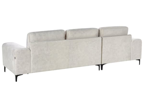 Høyrevendt Hjørnesofa Lys Beige Fløyel L-formet Minimalistisk Design til Stue