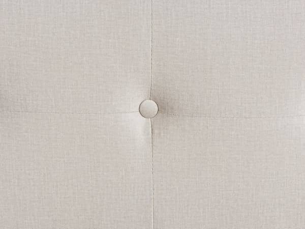 Sofa Lys Beige Stofftrekk Treben 3 Seter Sofa med Knapper Treben Gummitreben