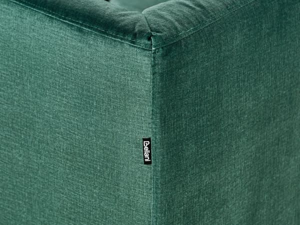 Sofa Grønn Stofftrekk Treben 3 Seter Sofa med Knapper Treben Gummitreben