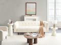 Miniatyrbillede 2 af 11: Sofa Råhvid Boucle 3 Personers Tyk Polstret Dyb Blød Stofsofa til Stuen Moderne Inspiration Stue Møbel Moderne Siddemøbel
