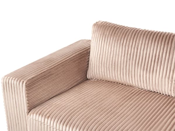 Hjørnesofa med Chaiselong Brun Fløjl 4 Personers Sofa L Formet Dyb Sofahjørne Siddemøbel Blød Stofsofa Venstrevendt Flydersofa