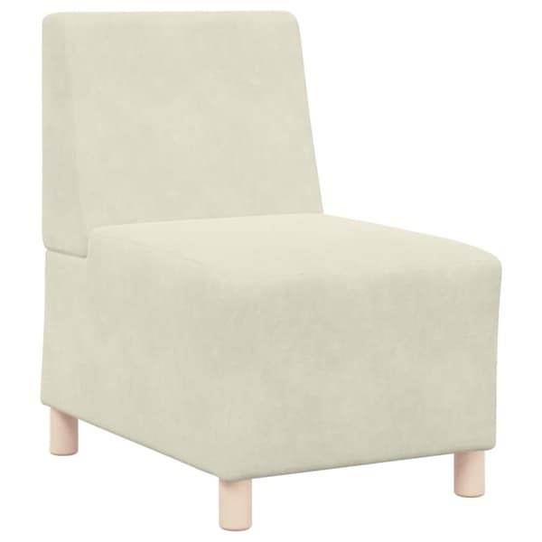 Soffstol gräddvit 55 cm sammet