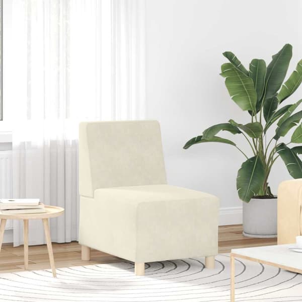 Soffstol gräddvit 55 cm sammet
