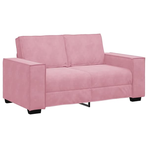 Soffa 2-sits rosa 120 cm sammet