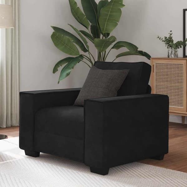 Soffstol svart 60 cm sammet