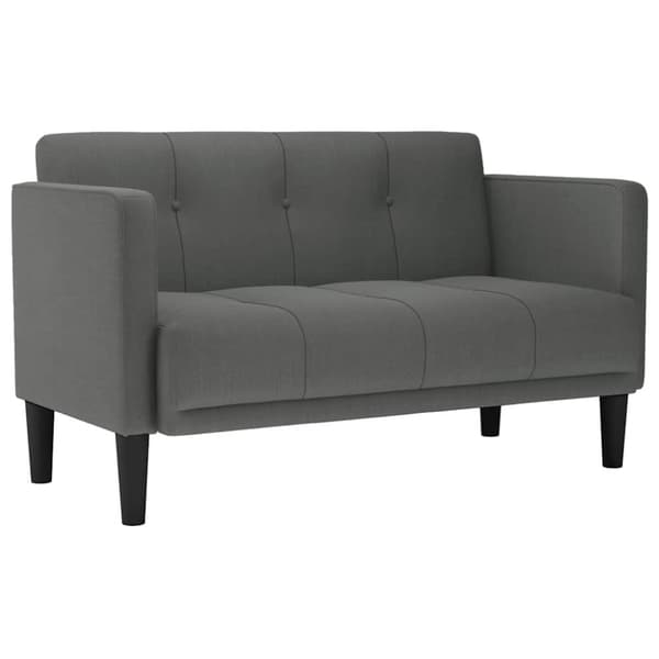 Loveseat soffa mörkgrå 111 cm tyg