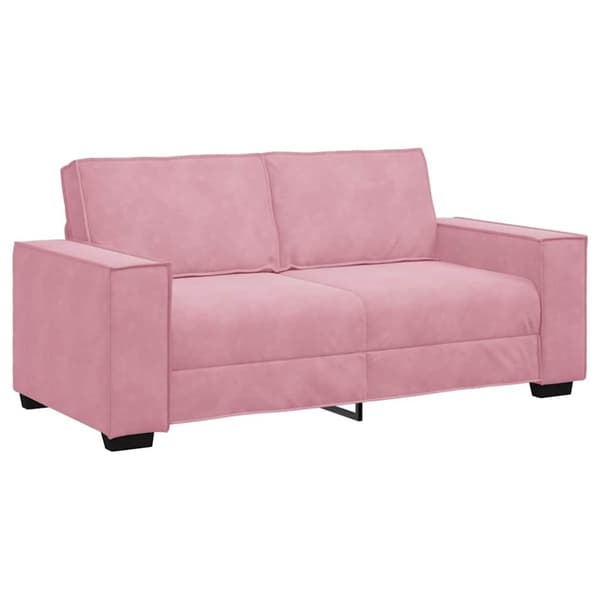 Soffa 2-sits rosa 140 cm sammet
