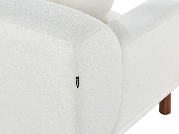 Hjørnesofa med Chaiselong Hvid Polyester 3 Personers Sofa L Formet Dyb Sofahjørne Siddemøbel Blød Stofsofa Venstrevendt