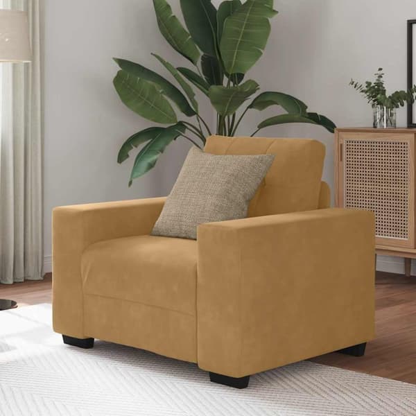 Soffstol brun 59 cm sammet