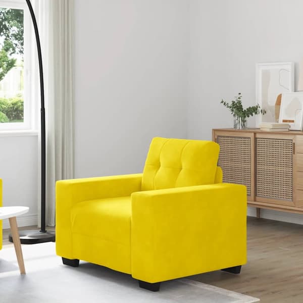 Soffstol gul 60 cm sammet