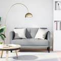 Miniatyrbild 1 av 2: Loveseat soffa ljusgrå 111 cm tyg