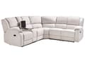 Miniatyrbilde 7 av 11: Hjørnesofa med hvilefunksjon Lys Beige Stoff 5-seter Elektrisk USB-utgang Oppbevaring Armlener Koppholder