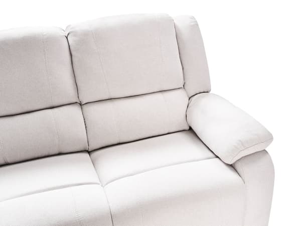 Hjørnesofa med hvilefunksjon Lys Beige Stoff 5-seter Elektrisk USB-utgang Oppbevaring Armlener Koppholder