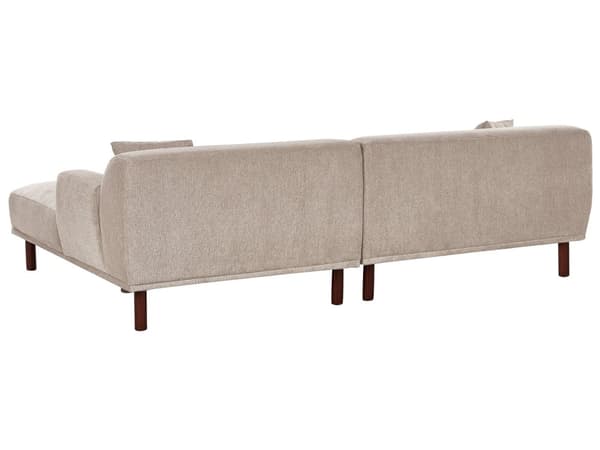 Venstrevendt Hjørnesofa i Stoff Taupe Vannavvisende Trekk 4-seter Minimalistisk Stil