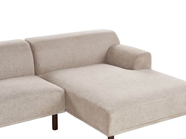 Venstrevendt Hjørnesofa i Stoff Taupe Vannavvisende Trekk 4-seter Minimalistisk Stil