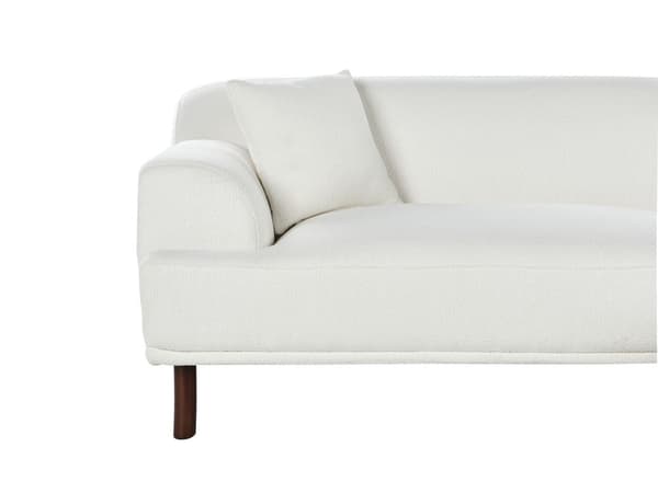 Venstrevendt Hjørnesofa i Boucle Hvit Vannavvisende Trekk 4-seter Minimalistisk Stil