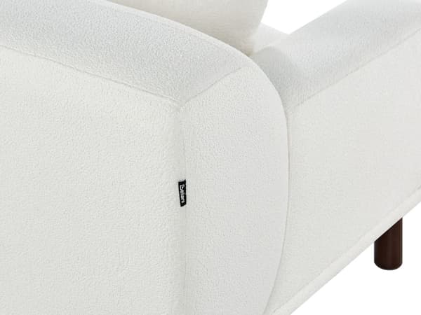 Venstrevendt Hjørnesofa i Boucle Hvit Vannavvisende Trekk 4-seter Minimalistisk Stil