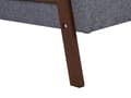 Miniatyrbild 10 av 11: Bäddsoffa Grå Tyg Mörkt Trä Armstöd Stoppad 3-sits Klick Klack Säng Träram