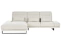 Miniatyrbillede 1 af 11: Hjørnesofa med Open End Lys Beige Stof Polyester 4 Personers Sofa med Chaiselong L Formet Sofa Dyb Blød Stofsofa Design Højrevendt