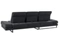 Miniatyrbillede 7 af 11: Hjørnesofa med Open End Sort Stof Polyester 4 Personers Sofa med Chaiselong L Formet Sofa Dyb Blød Stofsofa Design Højrevendt