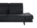 Miniatyrbillede 10 af 11: Hjørnesofa med Open End Sort Stof Polyester 4 Personers Sofa med Chaiselong L Formet Sofa Dyb Blød Stofsofa Design Højrevendt
