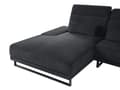 Miniatyrbillede 11 af 11: Hjørnesofa med Open End Sort Stof Polyester 4 Personers Sofa med Chaiselong L Formet Sofa Dyb Blød Stofsofa Design Højrevendt