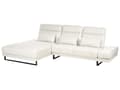 Miniatyrbillede 4 af 11: Hjørnesofa med Open End Off White Stof Polyester 4 Personers Sofa med Chaiselong L Formet Sofa Dyb Blød Stofsofa Design Højrevendt