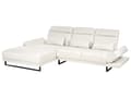 Miniatyrbillede 5 af 11: Hjørnesofa med Open End Off White Stof Polyester 4 Personers Sofa med Chaiselong L Formet Sofa Dyb Blød Stofsofa Design Højrevendt