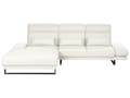 Miniatyrbillede 1 af 11: Hjørnesofa med Open End Off White Stof Polyester 4 Personers Sofa med Chaiselong L Formet Sofa Dyb Blød Stofsofa Design Højrevendt