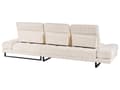 Miniatyrbillede 7 af 11: Hjørnesofa med Open End Beige Fløjl Polyester 4 Personers Sofa med Chaiselong L Formet Sofa Dyb Blød Stofsofa Design Venstrevendt