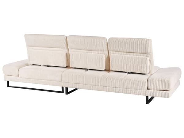 Hjørnesofa med Open End Beige Fløjl Polyester 4 Personers Sofa med Chaiselong L Formet Sofa Dyb Blød Stofsofa Design Venstrevendt