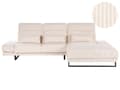 Miniatyrbillede 1 af 11: Hjørnesofa med Open End Beige Fløjl Polyester 4 Personers Sofa med Chaiselong L Formet Sofa Dyb Blød Stofsofa Design Venstrevendt
