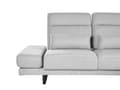 Miniatyrbillede 10 af 11: Hjørnesofa med Open End Lysegrå Stof Polyester 4 Personers Sofa med Chaiselong L Formet Sofa Dyb Blød Stofsofa Design Højrevendt