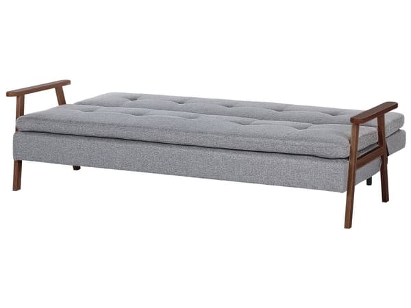Sovesofa Lysegrå Polyester 3 Personers Moderne Blød Sofa Sofaseng Tre Personers Designsofa Praktisk Splitback Stofsofa God Liggekomfort