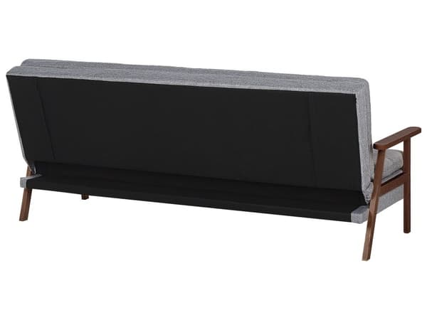 Sovesofa Lysegrå Polyester 3 Personers Moderne Blød Sofa Sofaseng Tre Personers Designsofa Praktisk Splitback Stofsofa God Liggekomfort