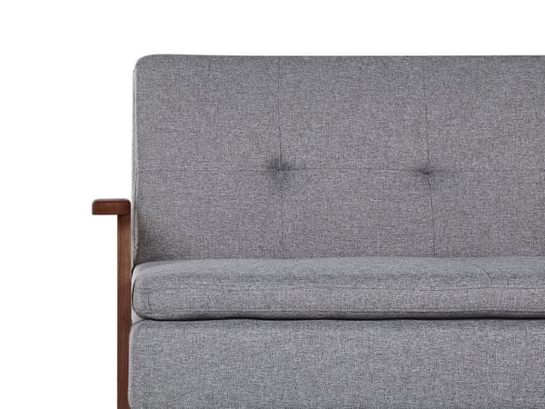 Sovesofa Lysegrå Polyester 3 Personers Moderne Blød Sofa Sofaseng Tre Personers Designsofa Praktisk Splitback Stofsofa God Liggekomfort