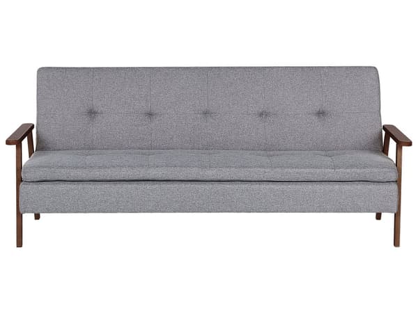 Sovesofa Lysegrå Polyester 3 Personers Moderne Blød Sofa Sofaseng Tre Personers Designsofa Praktisk Splitback Stofsofa God Liggekomfort