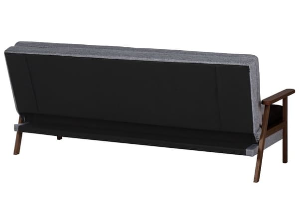 Sovesofa Grå Polyester 3 Personers Moderne Blød Sofa Sofaseng Tre Personers Designsofa Praktisk Splitback Stofsofa God Liggekomfort