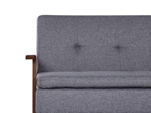 Sovesofa Grå Polyester 3 Personers Moderne Blød Sofa Sofaseng Tre Personers Designsofa Praktisk Splitback Stofsofa God Liggekomfort