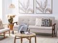 Miniatyrbillede 2 af 11: Sovesofa Beige Polyester 3 Personers Moderne Blød Sofa Sofaseng Tre Personers Designsofa Praktisk Splitback Stofsofa God Liggekomfort